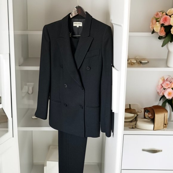Giorgio Armani Jackets & Blazers - Vintage Giorgio Armani Double Breasted Pant Suit early '90's - Size 6 - Designer